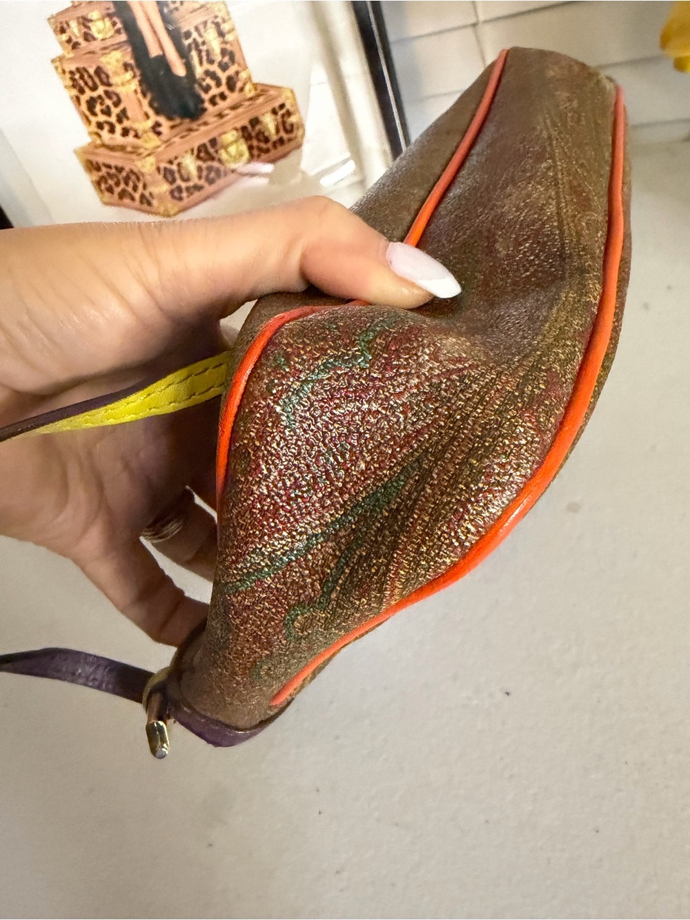 ETRO Paisley Leather Shoulder Bag | Authentic | Pre-Loved - Picture 5 of 9